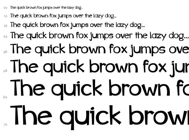 Bang Whack Pow font waterfall